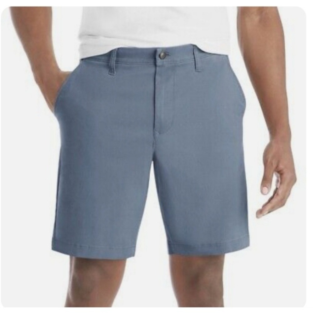 Member's Mark Flat Front Shorts 9 Inch Inseam Stretch Fabric Blue Size 40 NWT